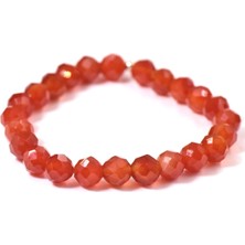 Doğaltaş Karnelyan Akik Faset Kesim Bileklik