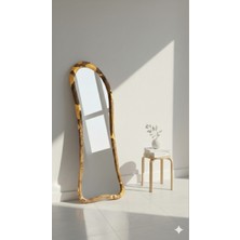 Gökçesan Mobilya Ahşap & Epoksili Çerçeveli Ayna 180X75 Metal Ayaklı Boy Aynası