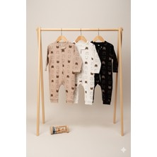 Erkek Bebek %100 Pamuklu 3'lü Patiksiz Tulum 9-12-18 Ay Yenidoğan Bebek Kıyafeti