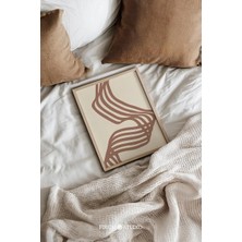 Ninastore Soyut Çizgi Baskılı Duvar Sanatı - Modern Eklektik Kavisli Tasarım/ Giriş Duvar Dekoru | 1720