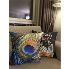 Lia Store Mandala Desenli Çift Taraflı Dekoratif 4'lü Kombin Kırlent Kılıfı Seti