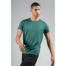 Maraton Regular Erkek Bisiklet Yaka  Yeşil T-Shirt