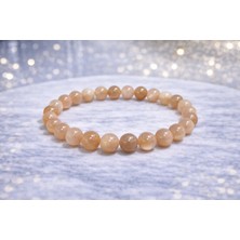 Doğaltaş Güneş Taşı Bileklik – Sıcak Işıltı ve Doğal Enerji (6mm)