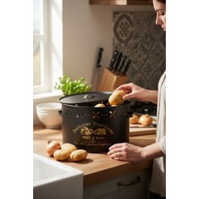 Feyza Design Çift Bölmeli 18 Lt Metal Patates ve Soğan Kovası, Sağlam ve Şık Tasarım