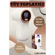 Linarya Dijital Ekranlı M118 Ekstra Bıçaklı Şarjlı Tüy Temizleme ve Tiftik Temizleme Makinesi
