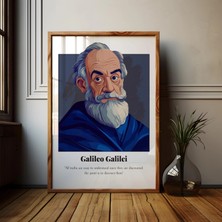 Ninastore Galileo Galilei'nin Sözlerinden Oluşan Poster: Astronomi Tarihi Simgesi