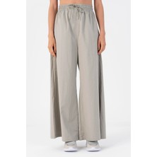 Maraton Comfort Kadın  Bol Paça Gümüş Gri Pantolon