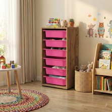 Moniev Kids 6 Sepetli Dolap Çok Amaçlı Dolap Oyuncak Dolabı MNV2601_6