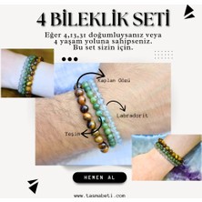 Doğaltaş Numerolojik 4 Enerjisi Bileklik Seti – Gücünü Yapılandır, Yere Sağlam Bas