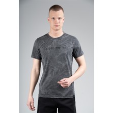 Maraton Regular Erkek Bisiklet Yaka  Siyah T-shirt