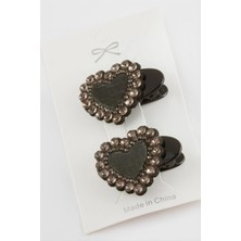 Renklime Kartanesi Taşlı Pens Toka 2 Adet