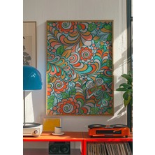 Ninastore Soyut Çiçek Baskısı: Retro Psychedelic Duvar Sanatı