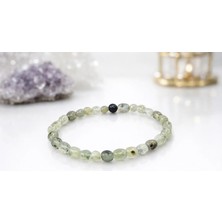 Doğaltaş Prehnit (Prinite) Amorf Kesim Bileklik