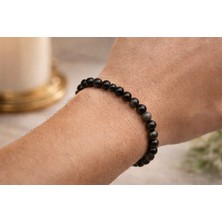 Doğaltaş Obsidyen Bileklik 6 mm