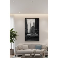Safir Design Klasik New York Caddesi ve Chrysler Binası Temalı Çerçeveli Tablo