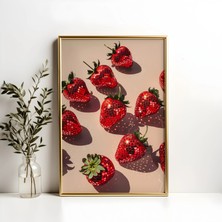 Ninastore Çilekli Disko Topu Baskısı | Y2K Kız Çocuk Bar Arabası Sanatı