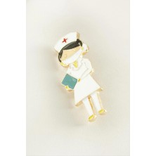 Renklime Hemşire Mineli Broş