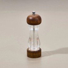 Feyza Design Ahşap Karabiber Değirmeni 19 Cm, Şık ve Dayanıklı Baharat Öğütücü