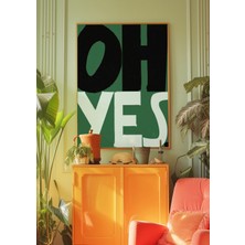 Ninastore Oh Yes Posteri: Psychedelic Yeşil Duvar Sanatı (Dijital Indirme)