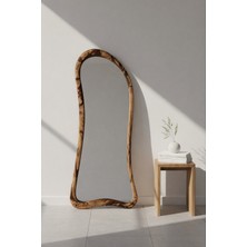 Gökçesan Mobilya Ahşap & Epoksili Çerçeveli Ayna 180X75 Metal Ayaklı Boy Aynası