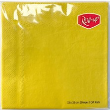 Roll-Up Kağıt Peçete Sarı 33 x 33CM 20LI