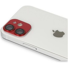 Nuveden Ieg™  Iphone 11 Pers Alüminyum Kamera Lens - Kırmızı NVDN-CEPAKS34