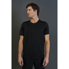 Maraton Regular Erkek Bisiklet Yaka  Siyah T-Shirt