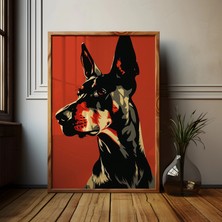 Ninastore Doberman Baskısı: Modern Köpek Portresi / Cesur Ev Dekorasyonu