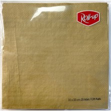 Roll-Up Kağıt Peçete Altın 33 x 33CM 20LI
