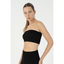 Maraton SlimFit Kadın Straplez  Siyah Bra