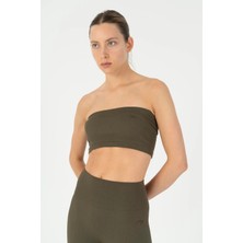 Maraton Slimfit Kadın Askısız  Haki- Bra