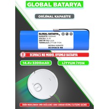 Global Batarya Ecovacs Deebot N8 Uyumlu Robot Süpürge Batarya 14.4V 3200MAH Li-Ion Pil (Orijinal Kapasite)