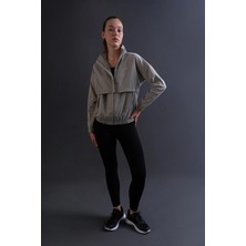 Maraton Comfort Kadın Dik Yaka  Gümüş Gri Ceket