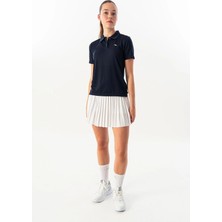 Maraton Regular Kadın Polo Yaka  Navy T-Shirt