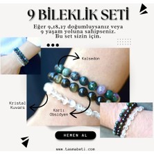 Doğaltaş Numerolojik 9'lar Için Arınma ve Tamamlanma Seti – Kalsedon, Kristal Kuvars, Obsidyen