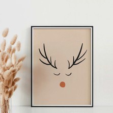 Ninastore Noel Geyiği Sanat Baskısı / Minimalist Noel Baskısı / Boho Noel Baskıları / Noel Sanatı / Indirilebi