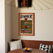 Ninastore Yemek Odası Duvar Sanatı: Renkli Şarap Baskısı/ Orta Çağ Tarzı Yemek Posteri/ Modern Mutfak Dekorasy