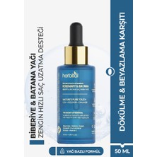 Herbital Zenginleştirilmiş Biberiye Yağı | Dökülme ve Beyazlama Karşıtı | Batana, Argan, Badem, Vitamin E
