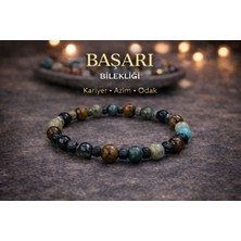 Doğaltaş Başarı Bilekliği – Lav Taşı, Labradorit & Apatit