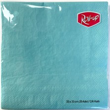 Roll-Up Kağıt Peçete Açık Mavi 33 x 33CM 20LI