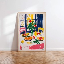 Ninastore Renkli Natürmort Sanat Baskısı: Modern Mutfak Dekorasyonu (Dijital Indirme)