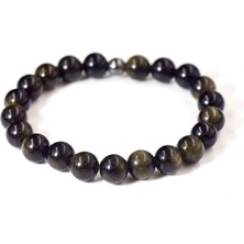 Doğaltaş Obsidyen Bileklik 8mm