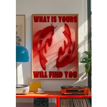 Ninastore Kırmızı Koi Balığı Posteri / Trendi Kitsch Sanat Baskısı