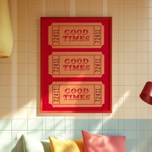 Ninastore Retro Bilet Posteri/ Güzel Zamanlar Baskısı/ Kitsch Bar Arabası Sanatı (Dijital Indirme)