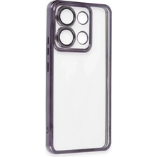 Azrlya Newface Xiaomi Poco X6 Kılıf Razer Lensli Silikon - Mor