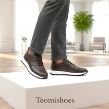 By Barretti Kahverengi Yandan Motifli Tırtıklı Taban Sneaker