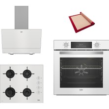 Beko White Star 3 Lü Ankastre Set ( Bfc 330 B - Bocd T 6011 Eb - Bde 6050 Hb ) - Silikon Yanmaz Yapışmaz Pişirme Matı ile Birlikte