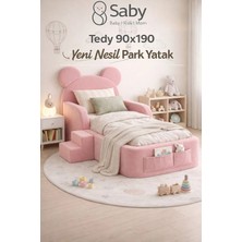 Saby Luxury Baza ve Başlıklı Montessori Full Sünger Yatak Seti 90 x 190 cm