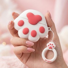 Caseonn Apple Airpods Pro 3 Kılıf Karakter Figürlü Pati Beyaz