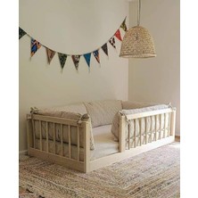 BRK Design Montessori Yer Yatağı Ayaksız Ahşap Çocuk Karyolası